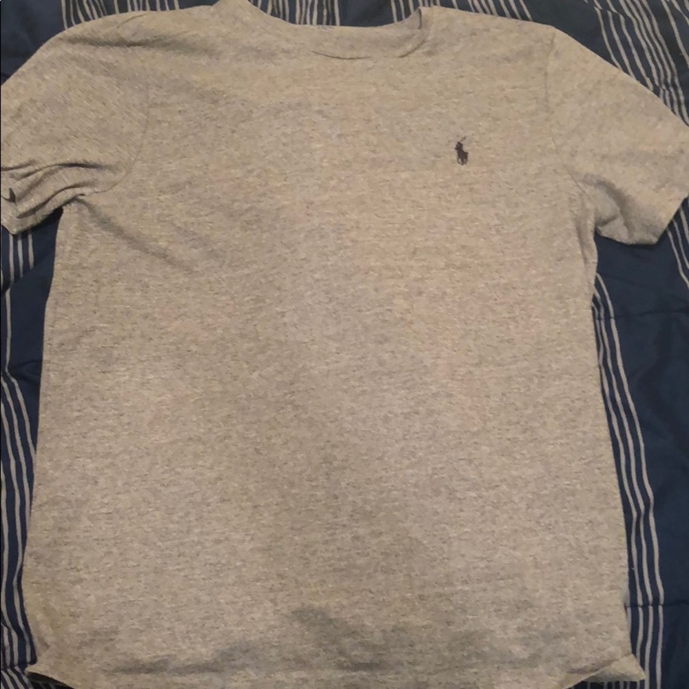 Large Polo T-Shirt. Grey with Black embroider.